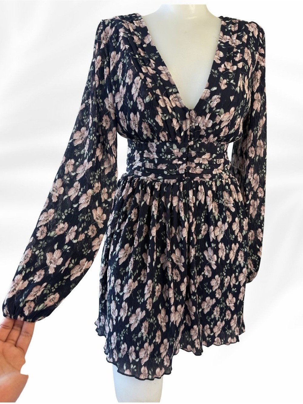 Lulus Floral Open Back Mini Dress – Size Small – NWT